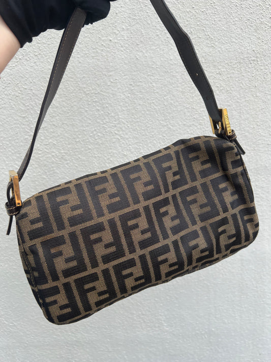 Pre-loved Fendi Vintage Zucca Baguette Handbag