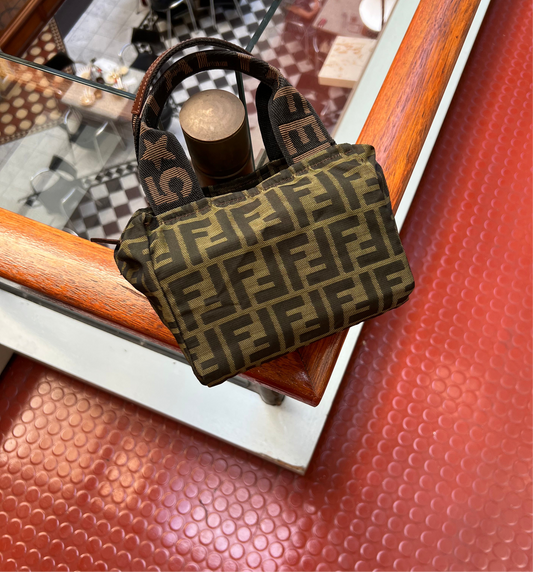 Pre-loved Fendi Vintage Fabric Mini Tote Handbag