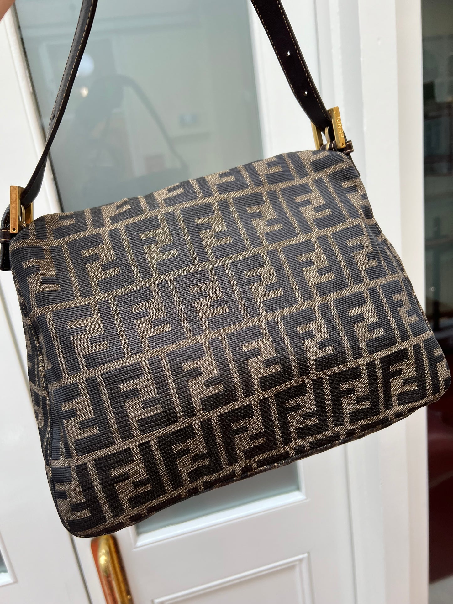 Pre-loved Fendi Vintage Zucca Mamma Handbag