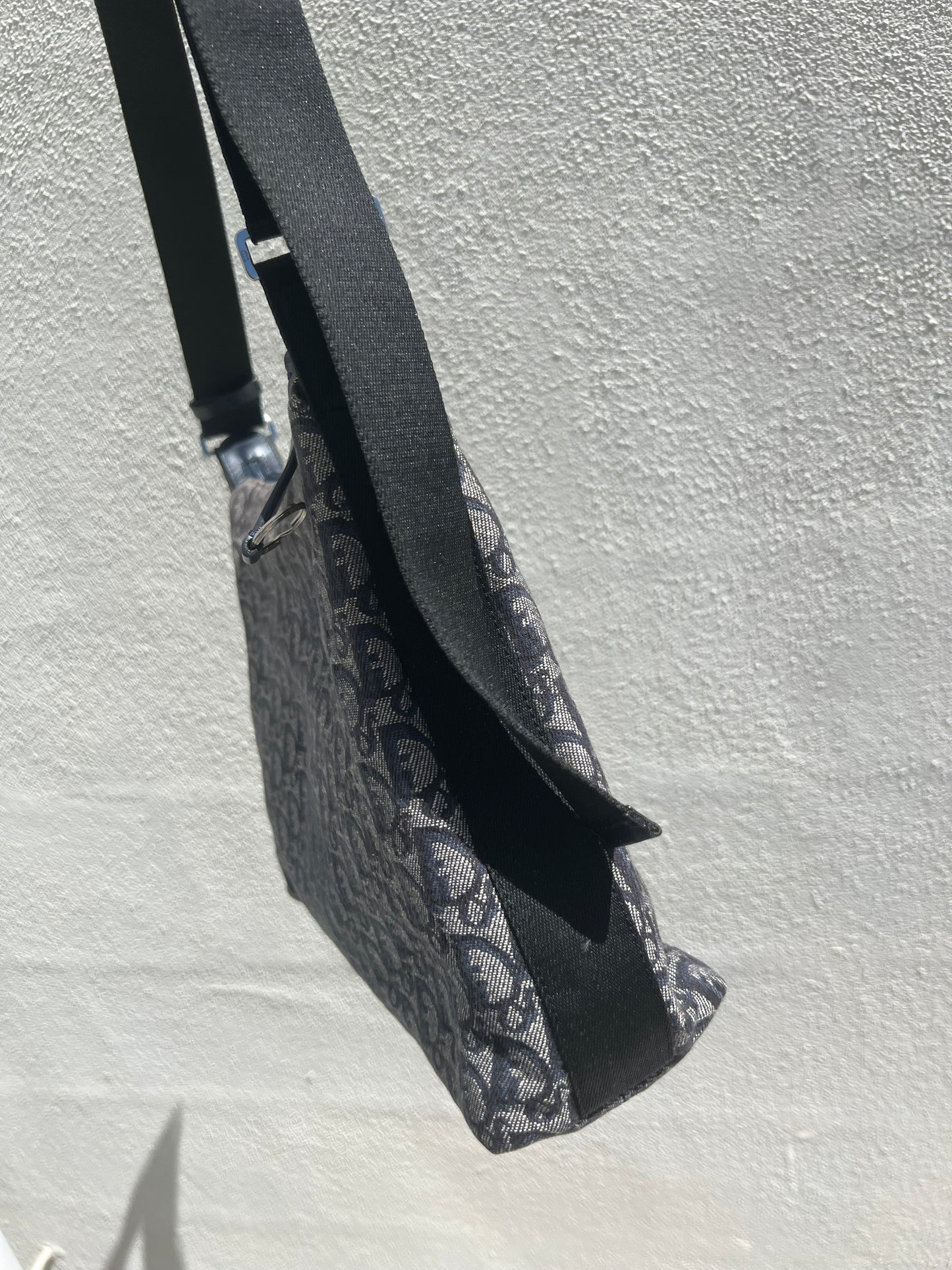 Pre-loved Dior Vintage Trotter Shoulder Messenger Bag Navy