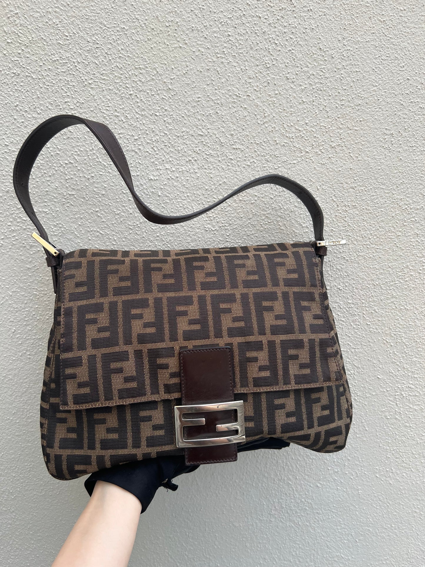 Pre-loved Fendi Vintage Zucca Mamma Handbag