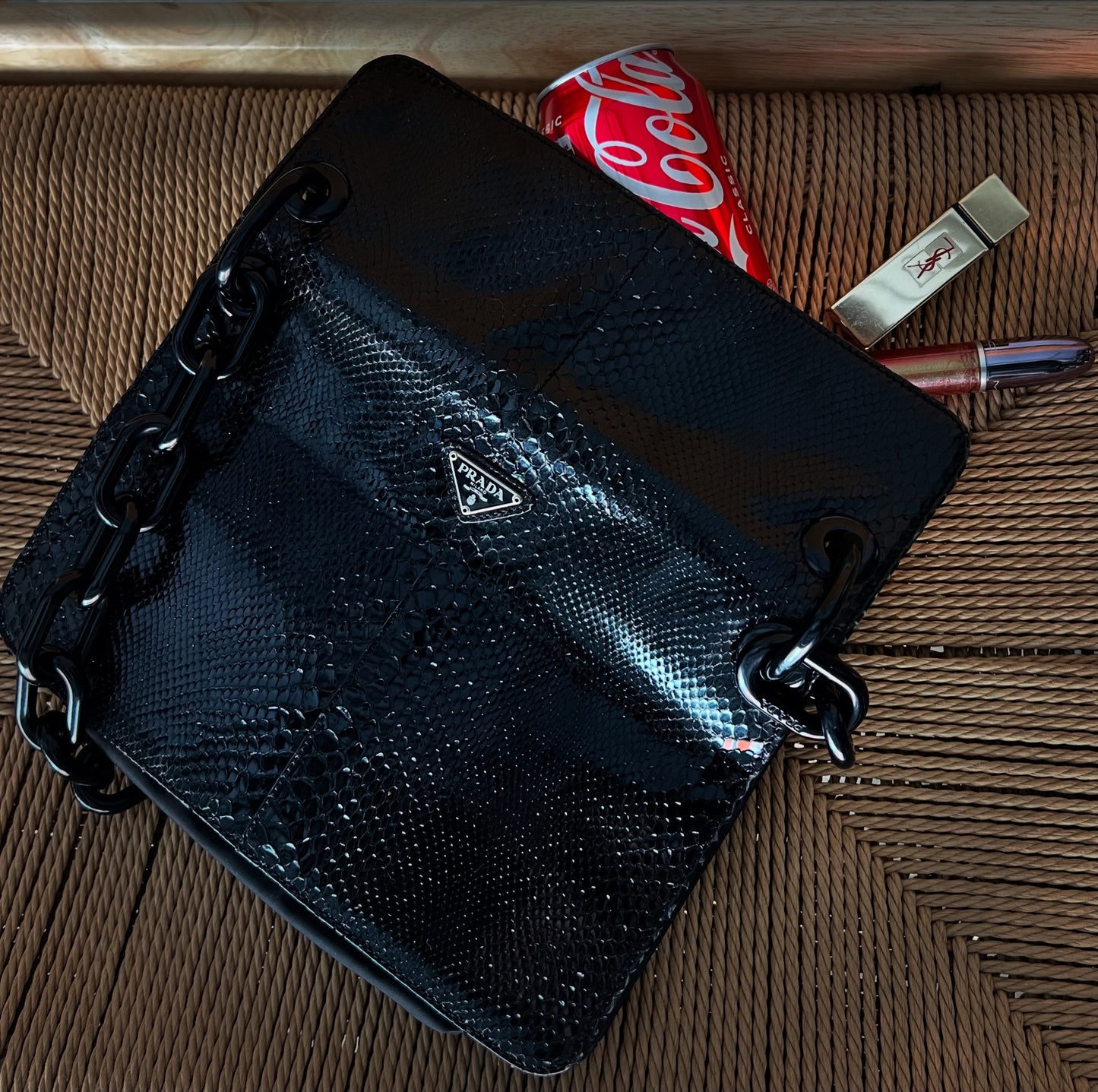 Pre-loved 90s Prada Strap Tote Bag