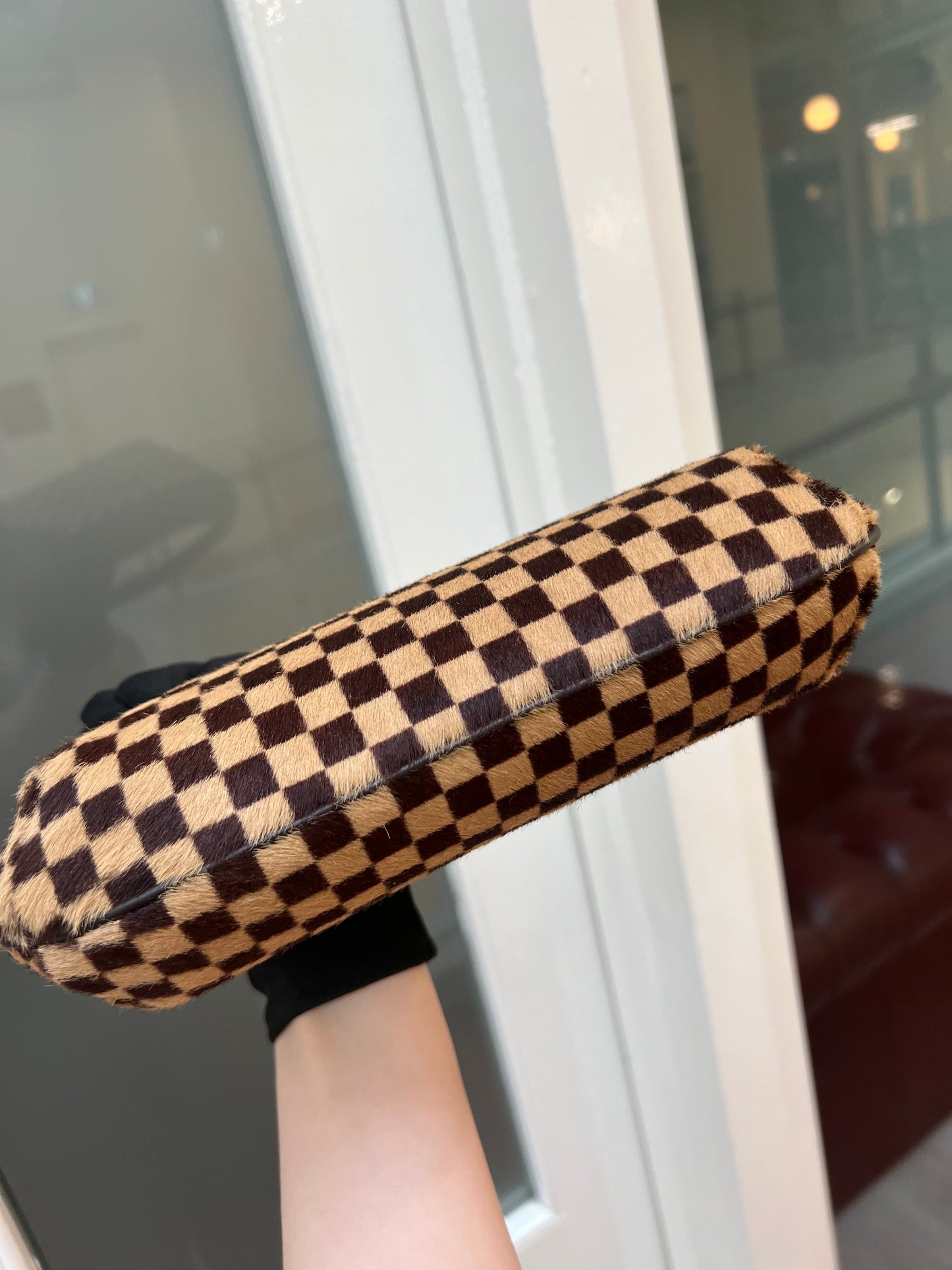 Pre-loved Louis Vuitton Vintage Ponyhair Damier Sauvage Tigre Handbag 2000