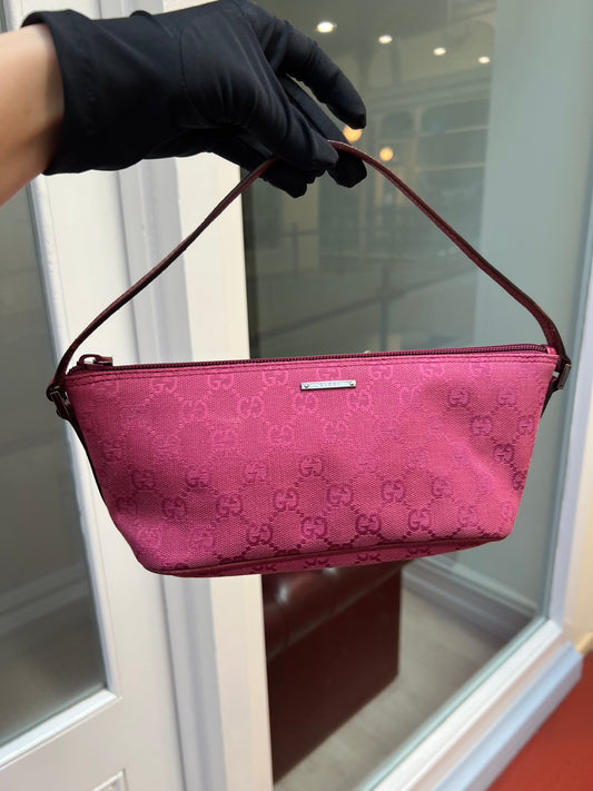 Pre-loved GUCCI Rare Pochette Rose Boat Bag