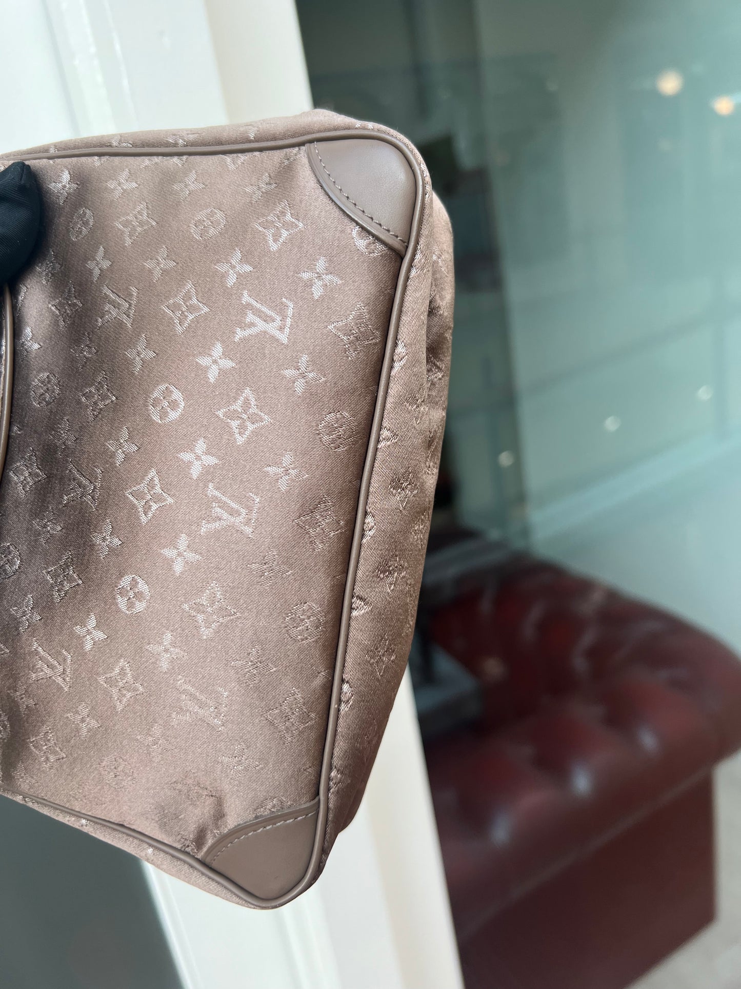 Pre-loved Louis Vuitton Mini Silk Boulogne Handbag Champagne