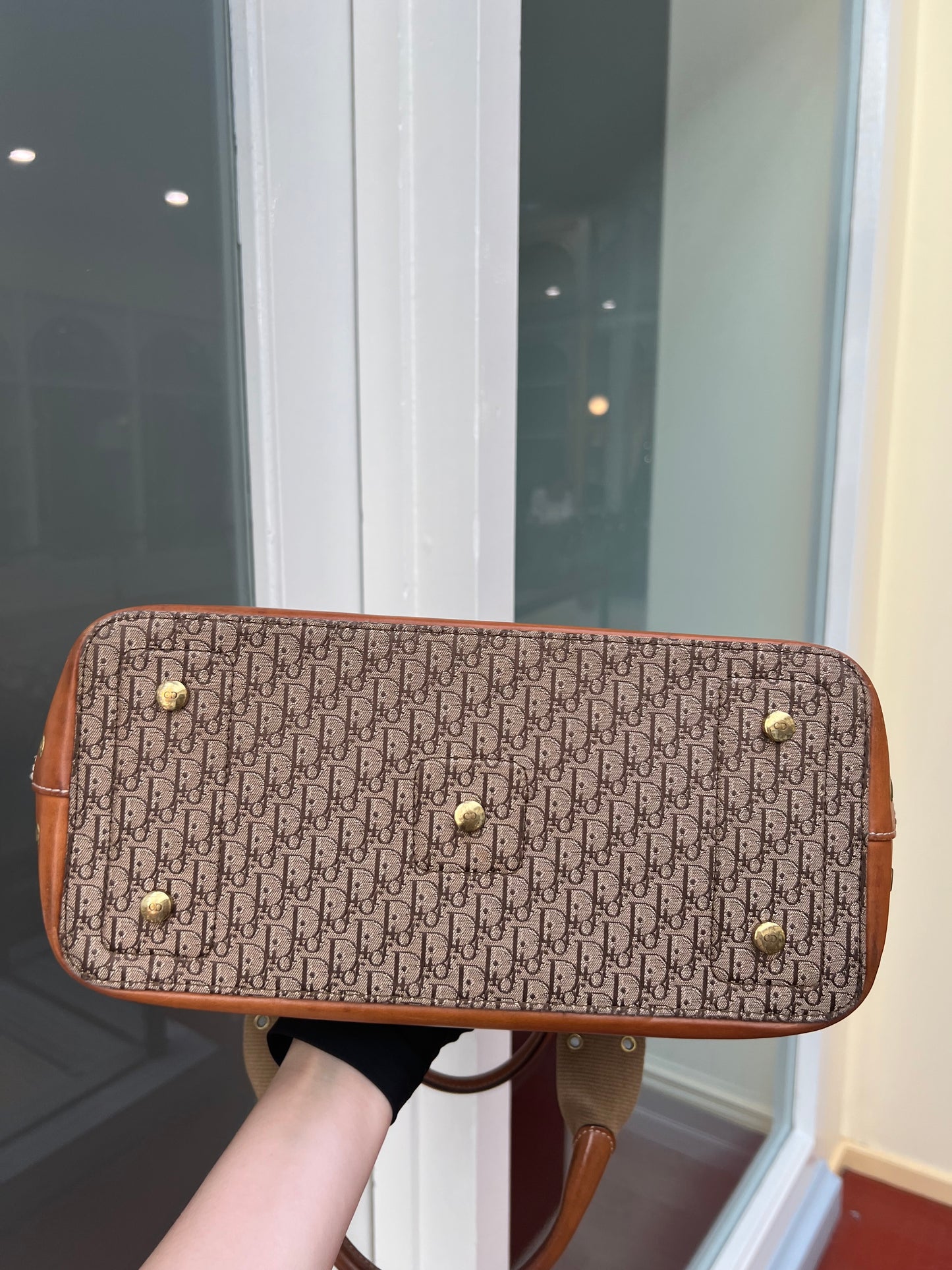 Pre- loved Christian Dior Brown Street Chic Trotter Tote Handbag