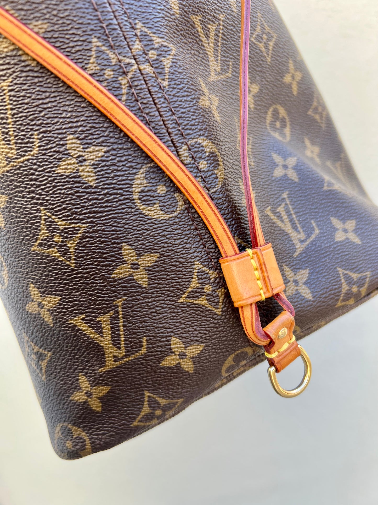 Pre-loved Louis Vuitton Neverfull Leather Tote GM Monogram 2009