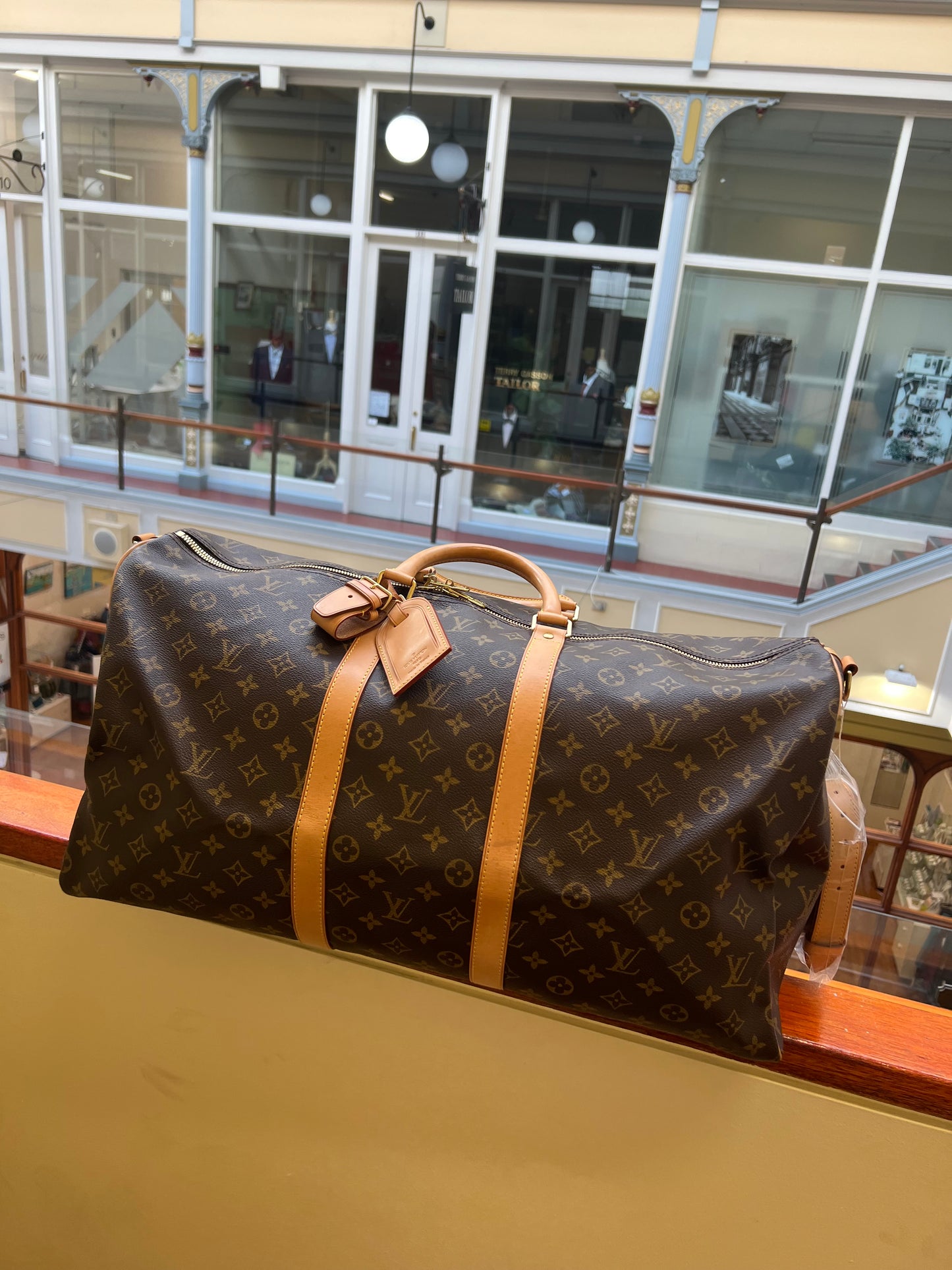 Pre-loved Louis Vuitton Keepall Bandoulière 55 Travel Bag Monogram 2002