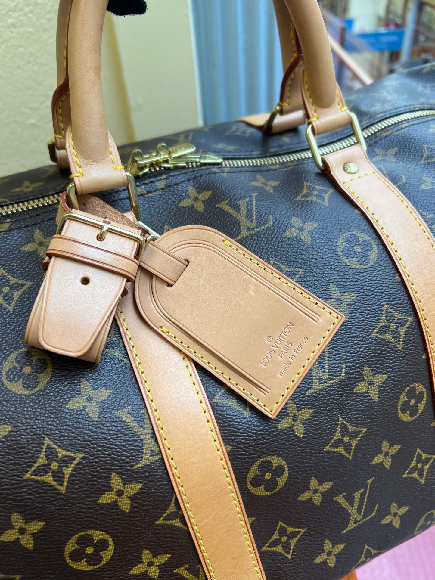 Pre-loved Louis Vuitton Keepall Bandoulière 55 Travel Bag Monogram 2002
