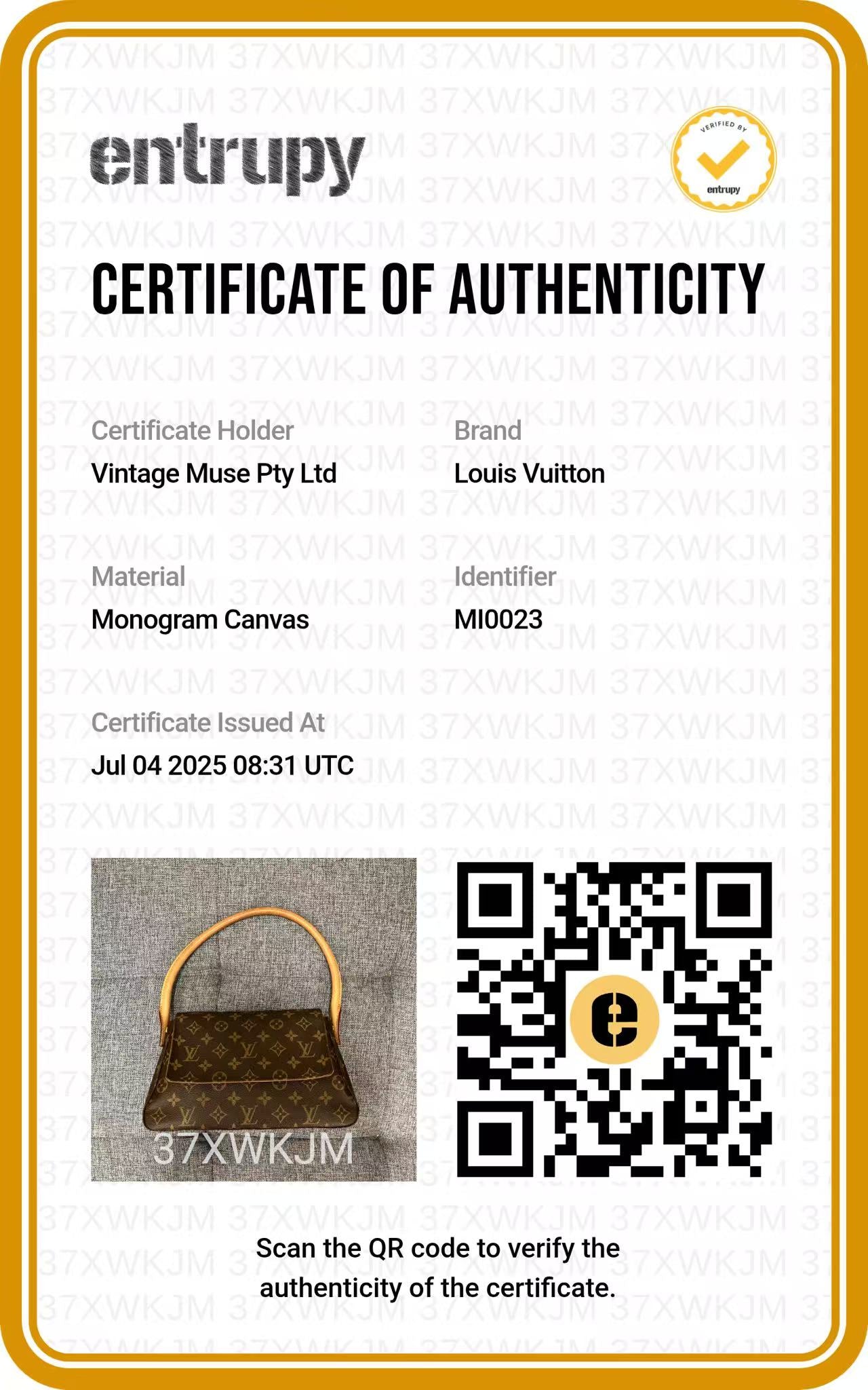 Pre-loved Louis Vuitton Looping PM Handbag Monogram 2003