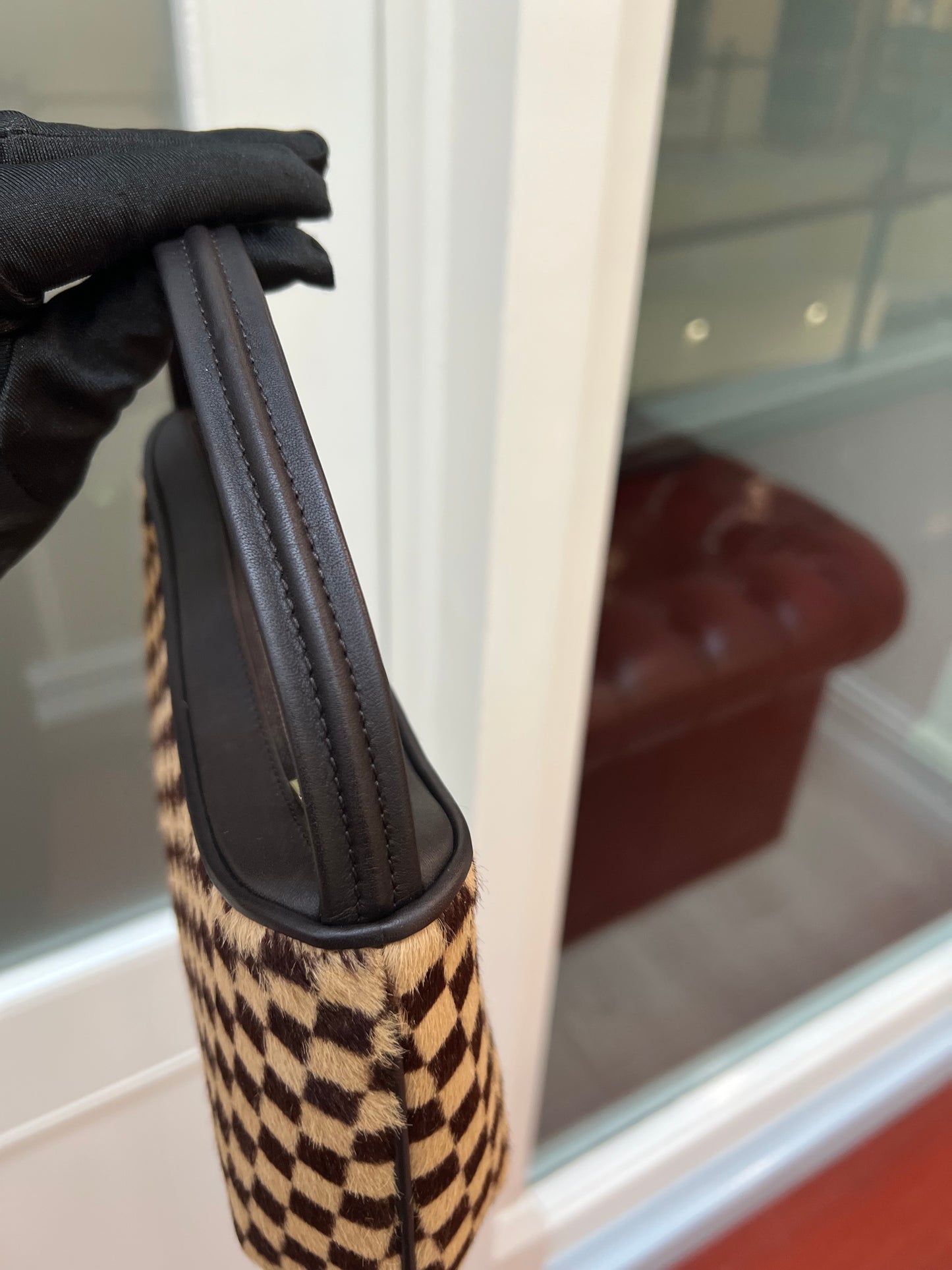 Pre-loved Louis Vuitton Vintage Ponyhair Damier Sauvage Tigre Handbag 2000