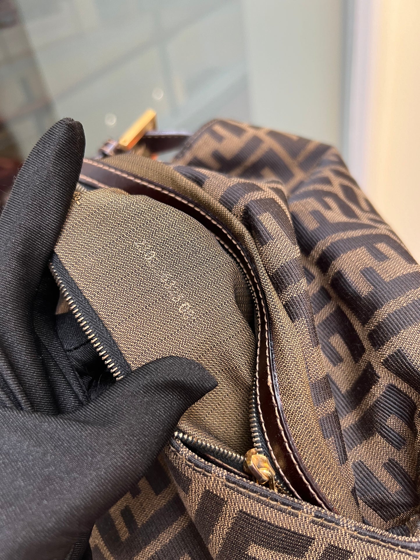Pre-loved Fendi Vintage Zucca Mamma Handbag