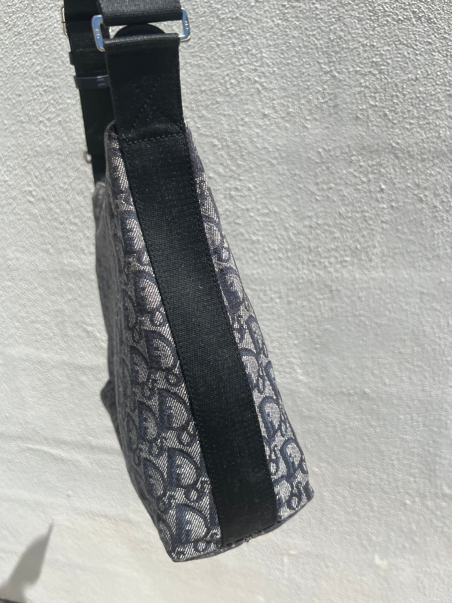 Pre-loved Dior Vintage Trotter Shoulder Messenger Bag Navy