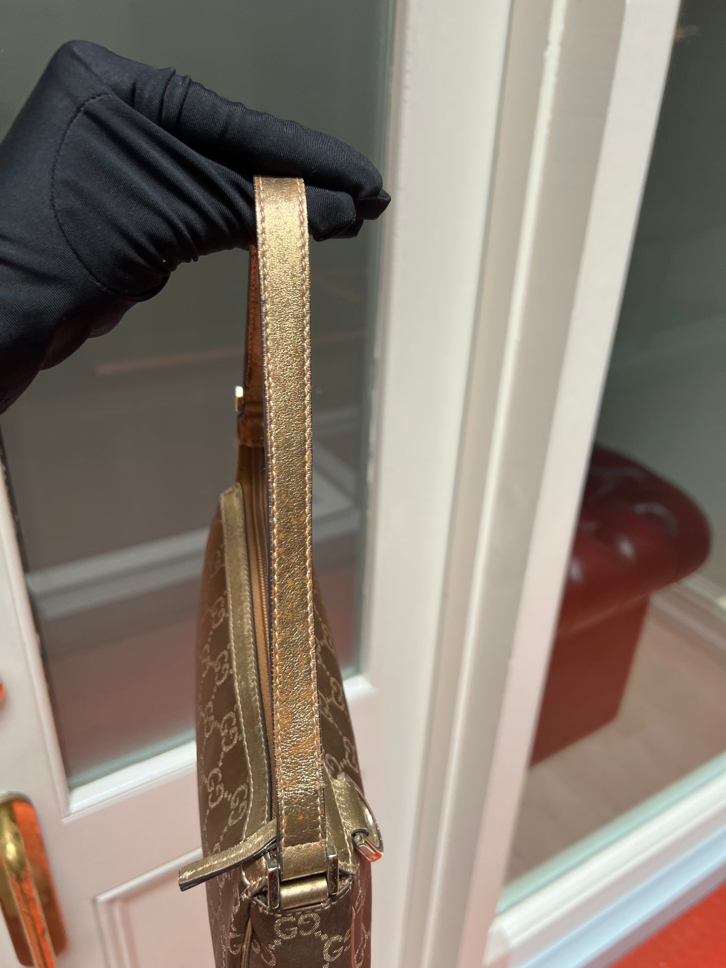 Pre-loved Gucci Monogram Pochette Bag