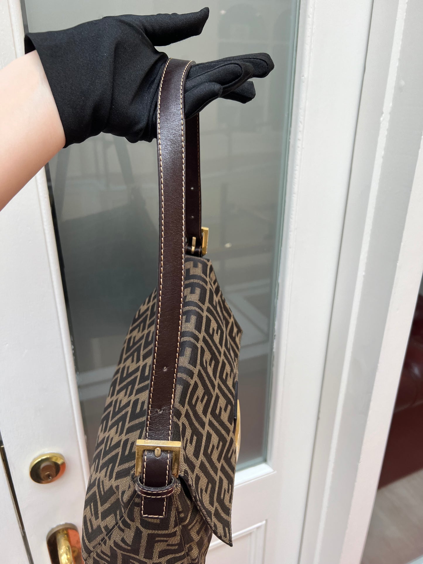 Pre-loved Fendi Vintage Zucca Mamma Handbag