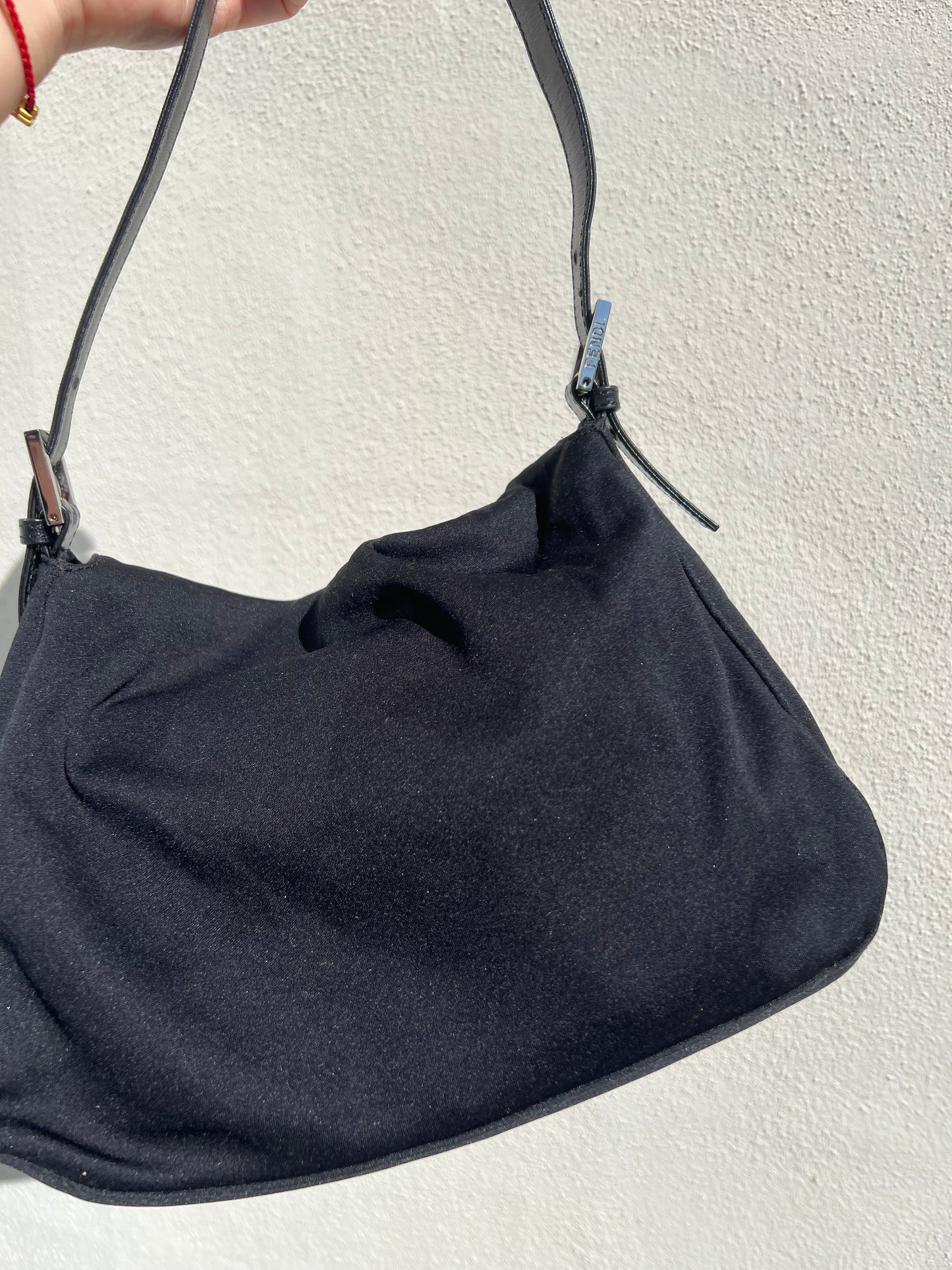 Pre-loved Fendi Mamma Baguette Handbag Black Nylon
