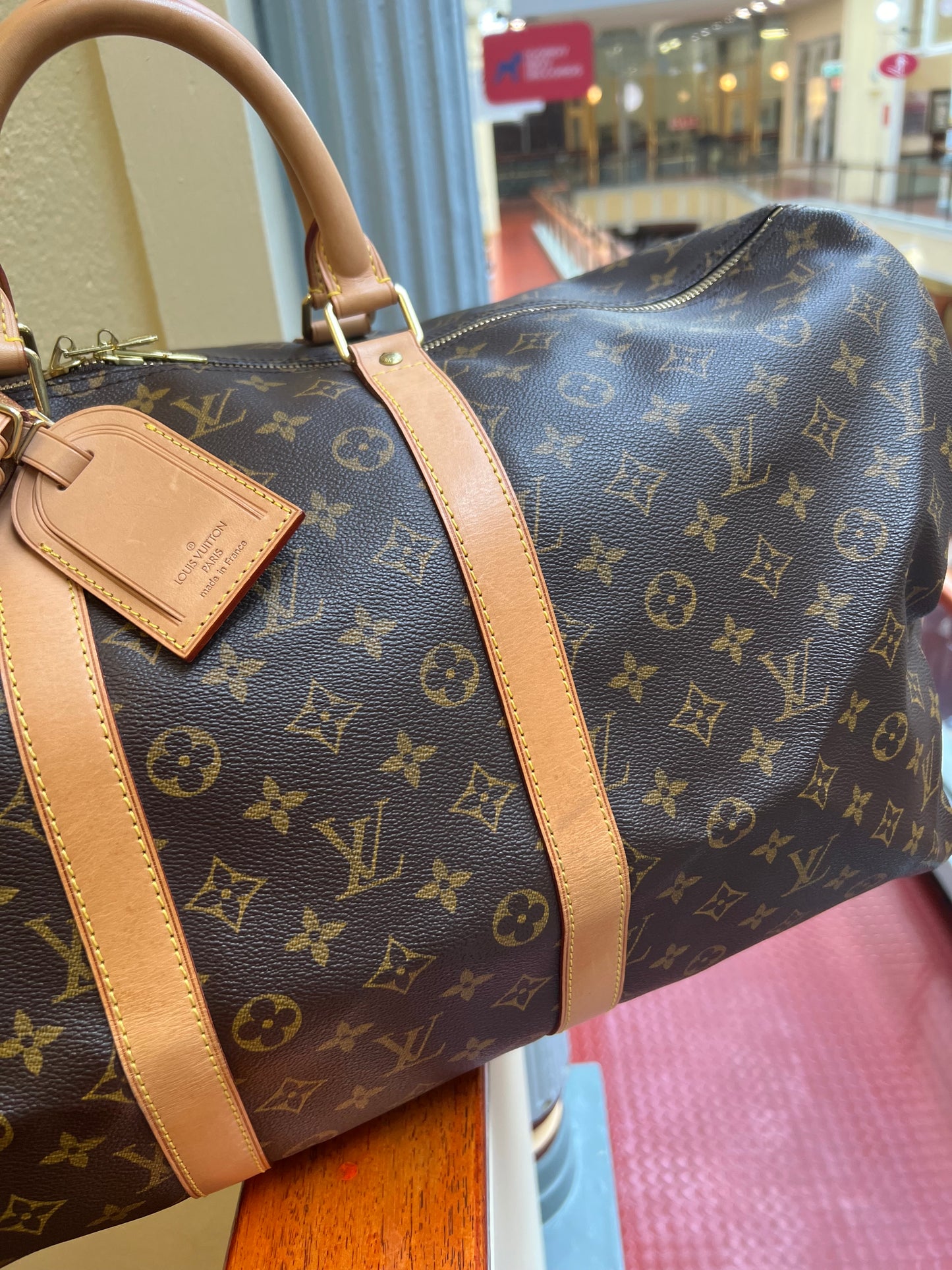 Pre-loved Louis Vuitton Keepall Bandoulière 55 Travel Bag Monogram 2002