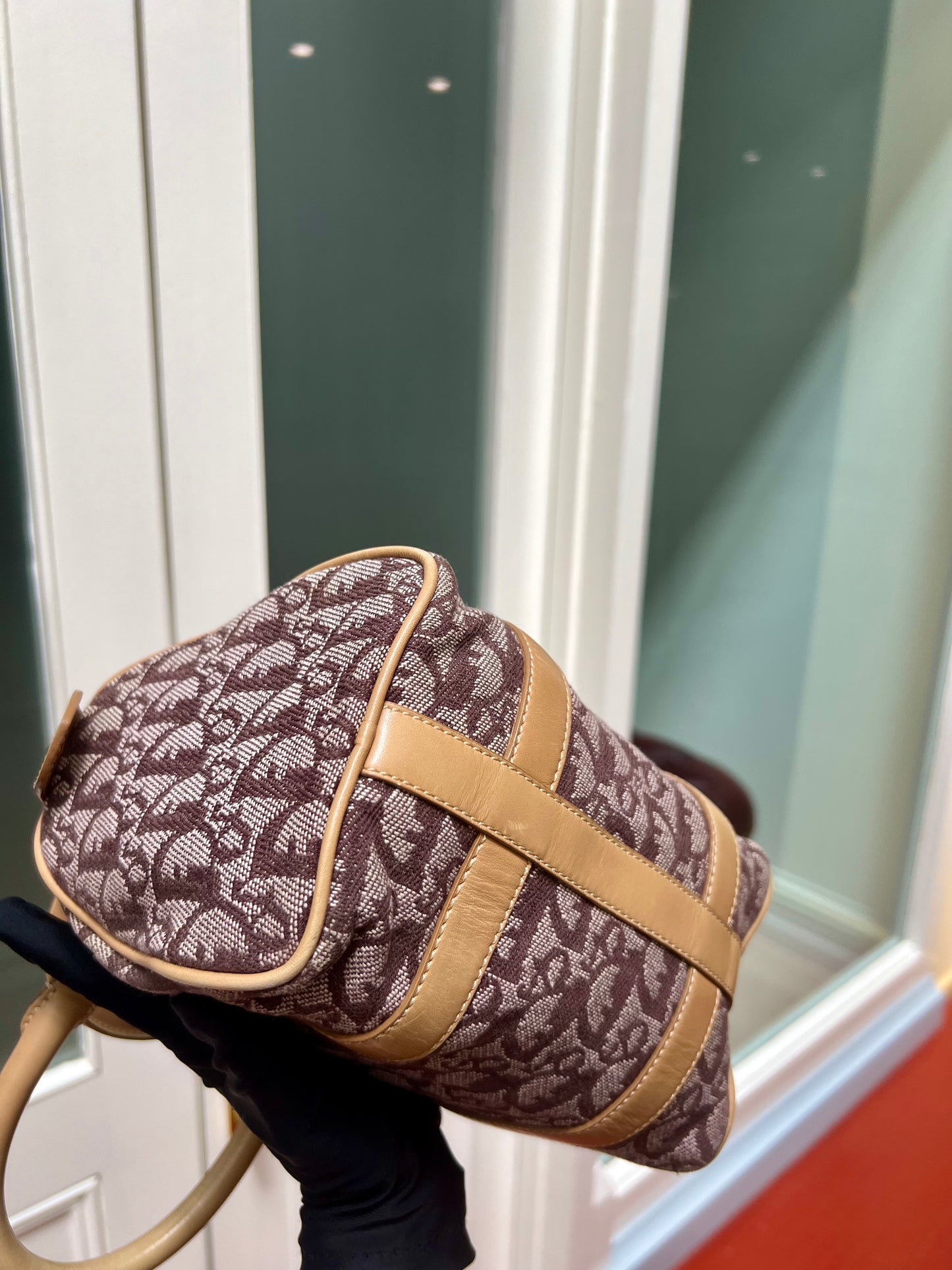 Christian Dior Trotter Boston Cloth Oblique Mini Handbag 2002