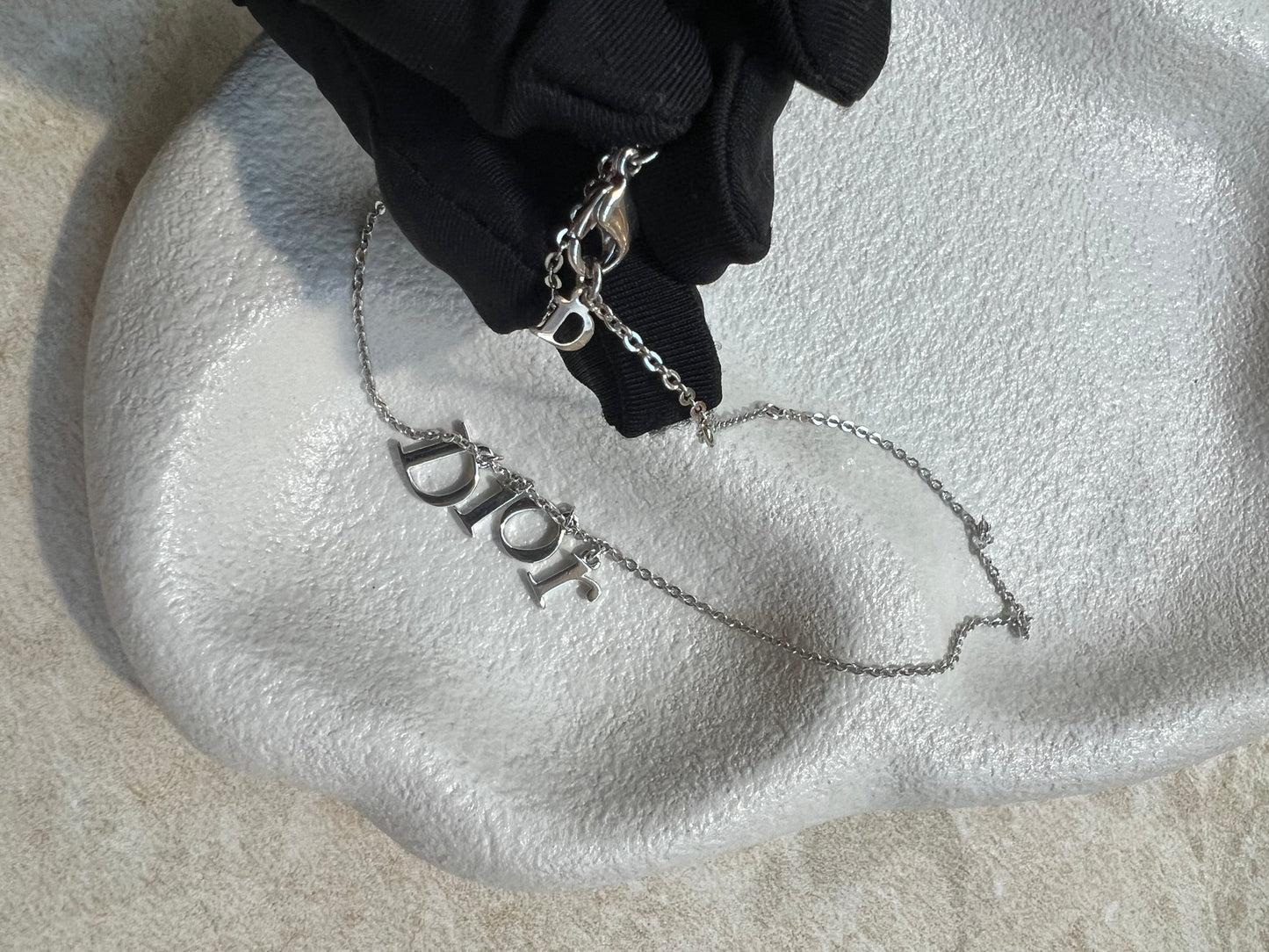 Pre-loved Vintage Christian Dior by John Galliano Logo Letter Necklace