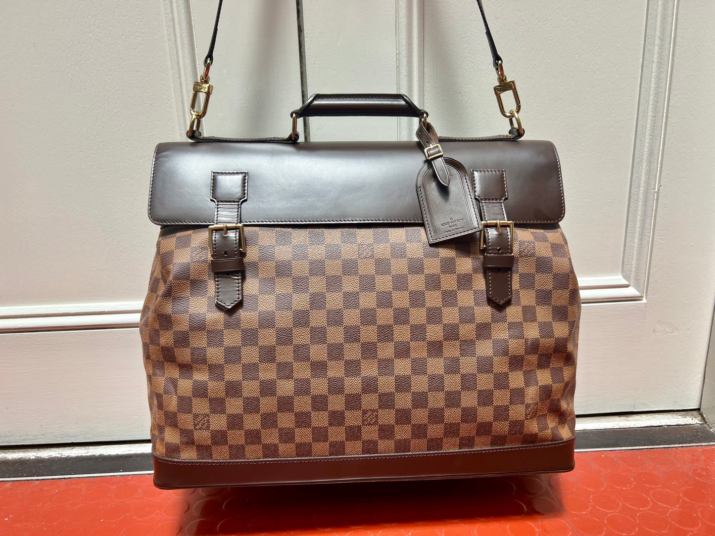Pre-loved Louis Vuitton Damier Ebène West End Two-way Bag 1998