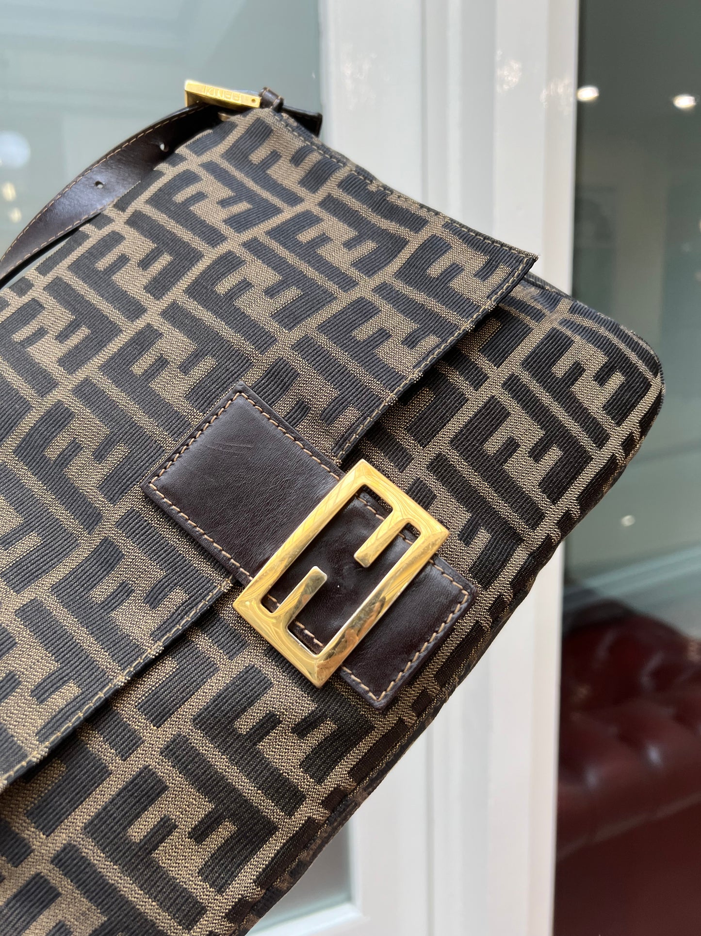 Pre-loved Fendi Vintage Zucca Mamma Handbag