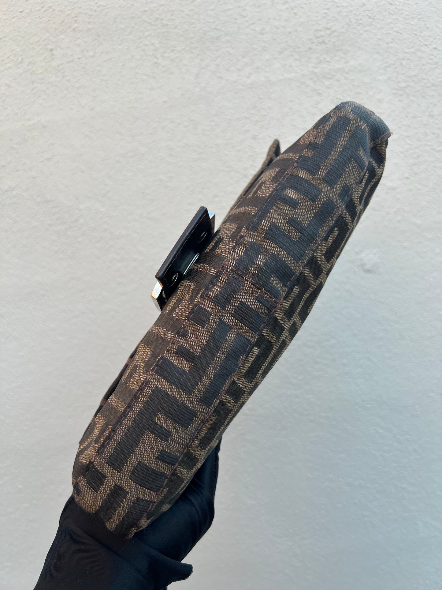 Pre-loved Fendi Vintage Zucca Baguette Handbag