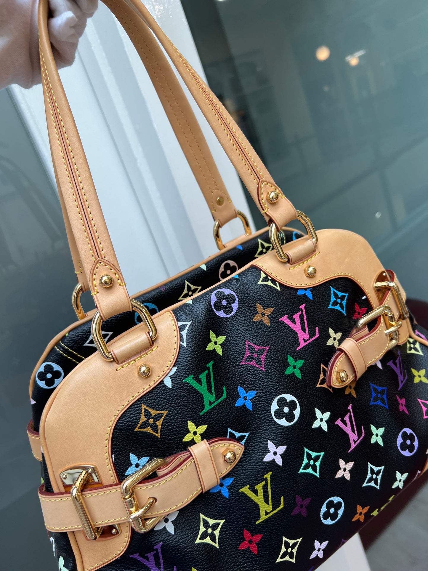 Pre-loved Louis Vuitton x Murakami Limited Edition Monogram Multicolor Claudia Bag