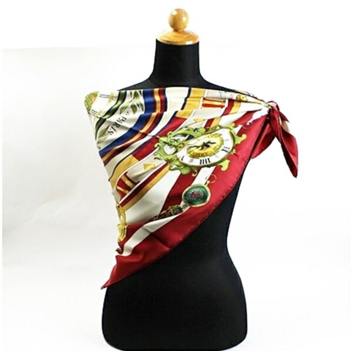 Pre-loved Hermès HERMES Carre 90 Scarf parmi les fleurs je compt Silk Bordeaux Auth kk329 Dark red