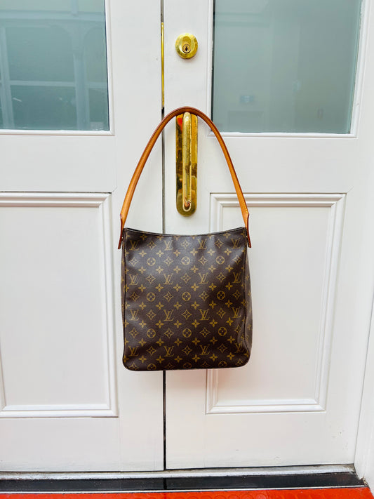 Pre-loved Louis Vuitton Looping Leather Handbag Monogram GM 2001