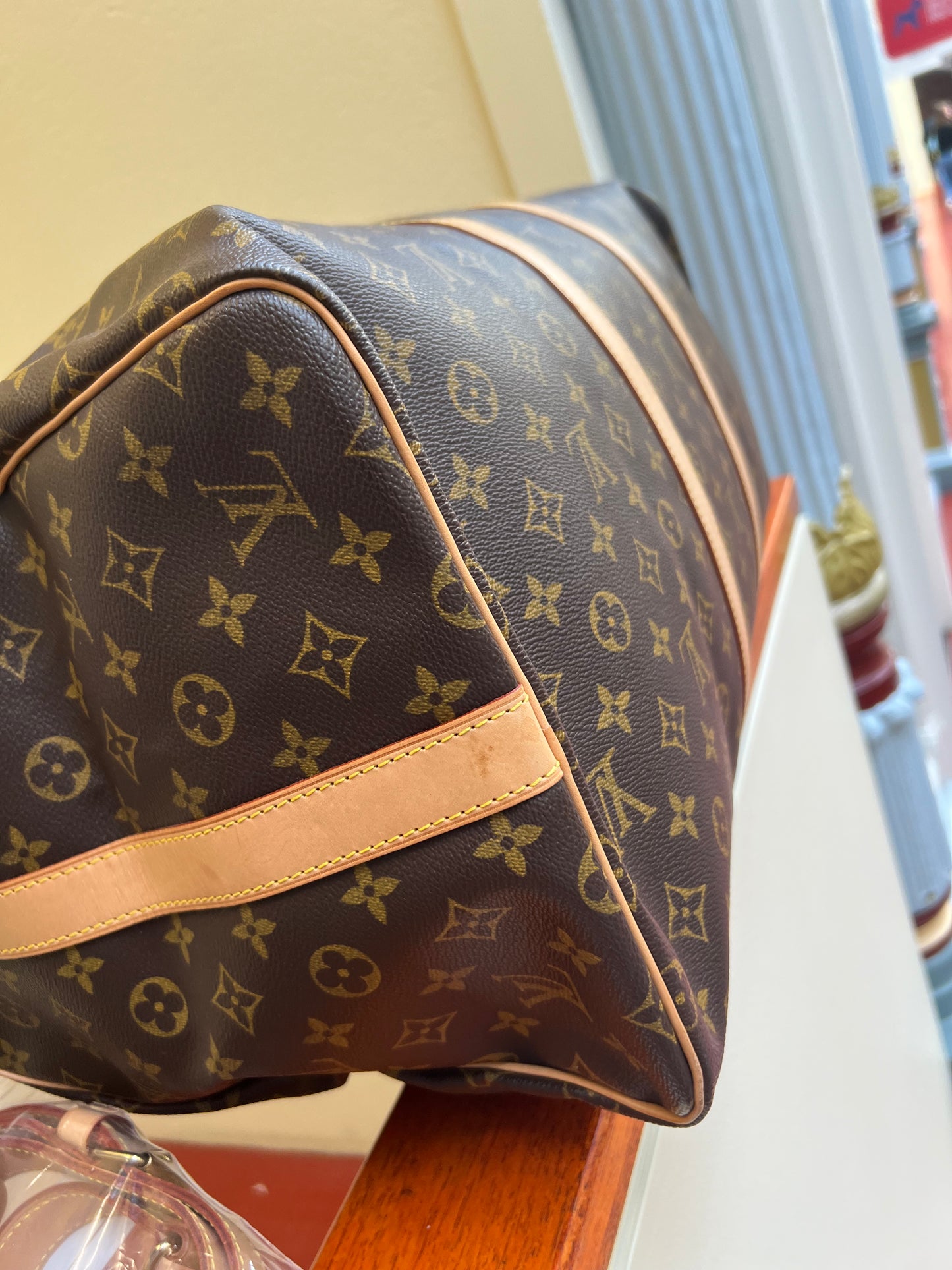 Pre-loved Louis Vuitton Keepall Bandoulière 55 Travel Bag Monogram 2002
