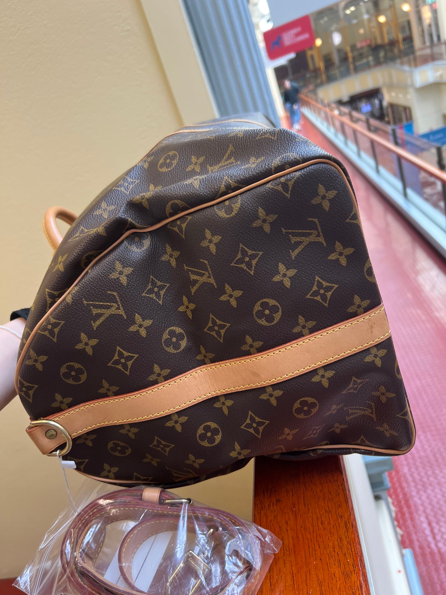 Pre-loved Louis Vuitton Keepall Bandoulière 55 Travel Bag Monogram 2002