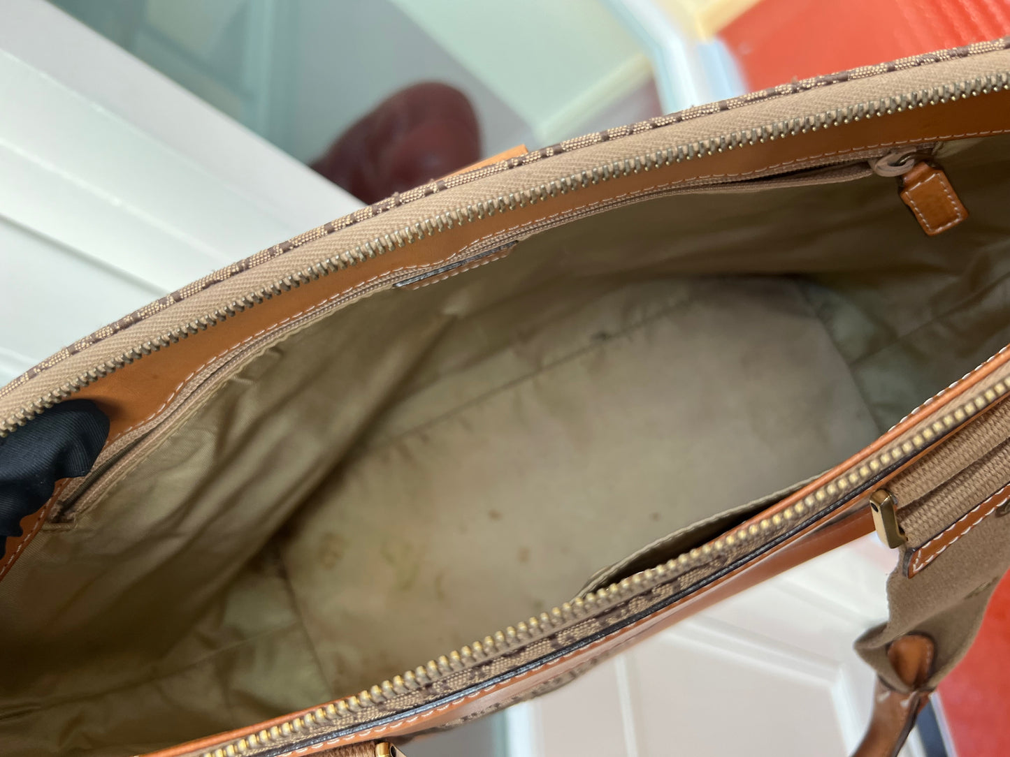 Pre- loved Christian Dior Brown Street Chic Trotter Tote Handbag