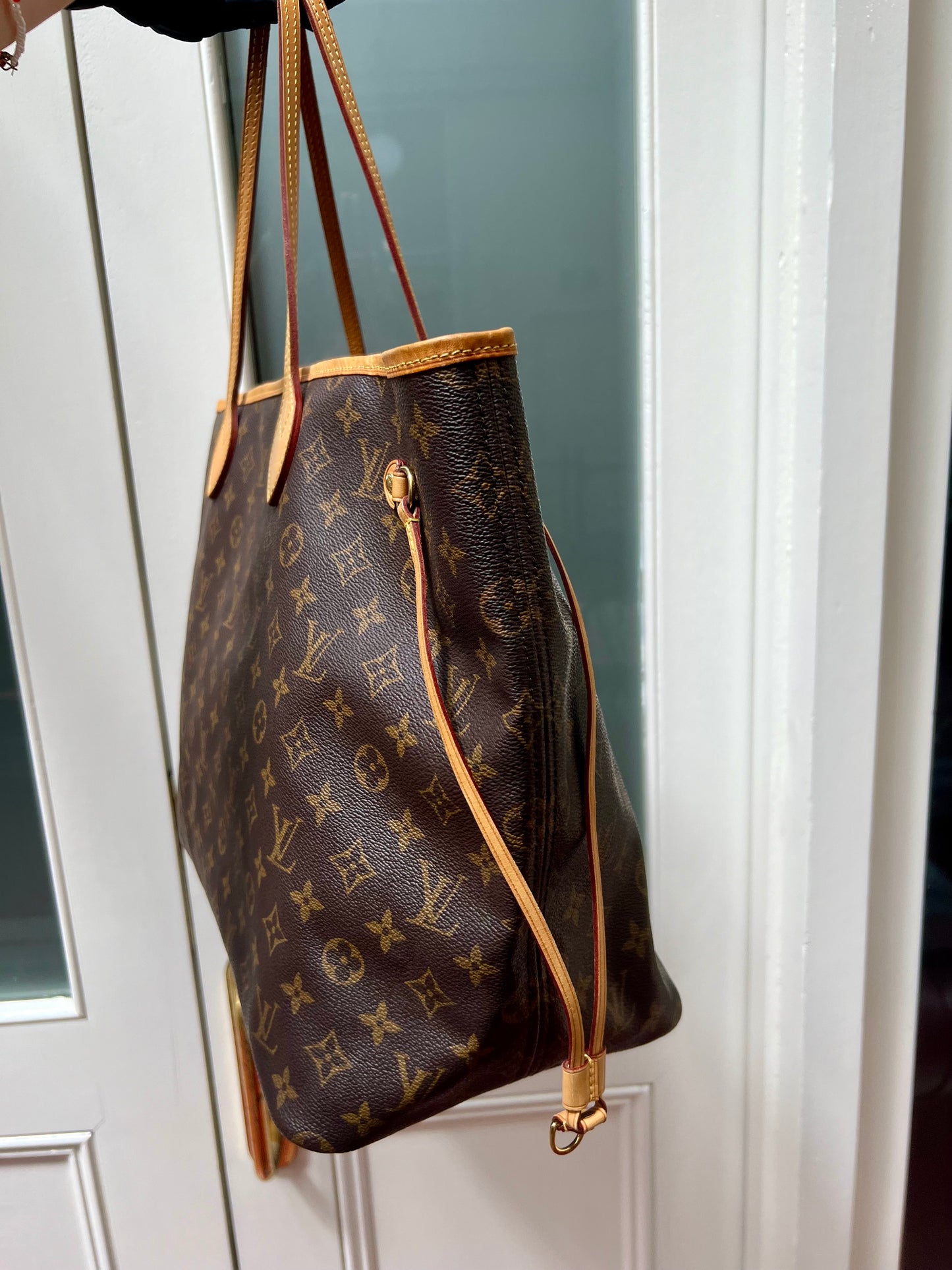 Pre-loved Louis Vuitton Neverfull Leather Tote GM Monogram 2008