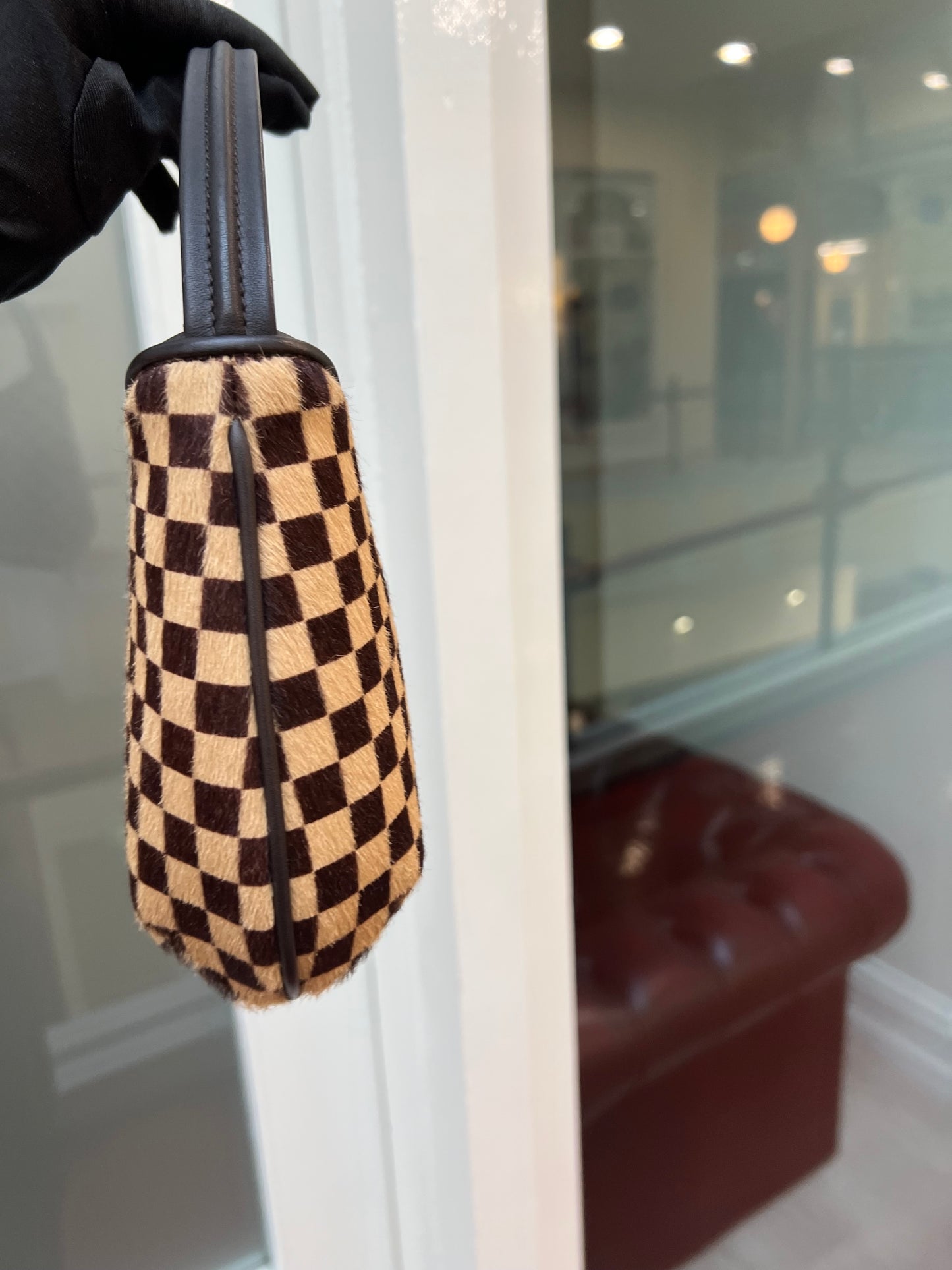 Pre-loved Louis Vuitton Vintage Ponyhair Damier Sauvage Tigre Handbag 2000