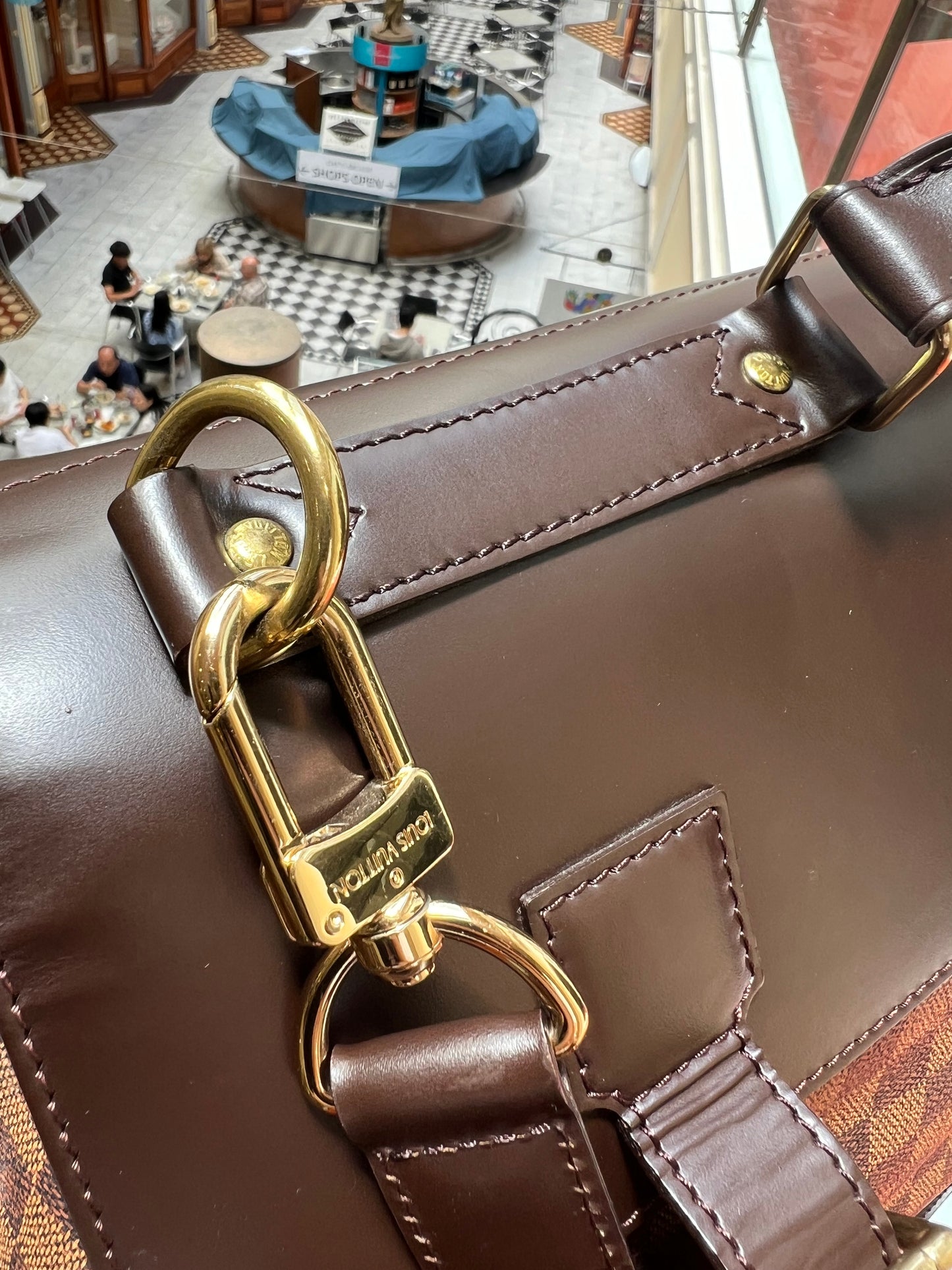 Pre-loved Louis Vuitton Damier Ebène West End Two-way Bag 1998