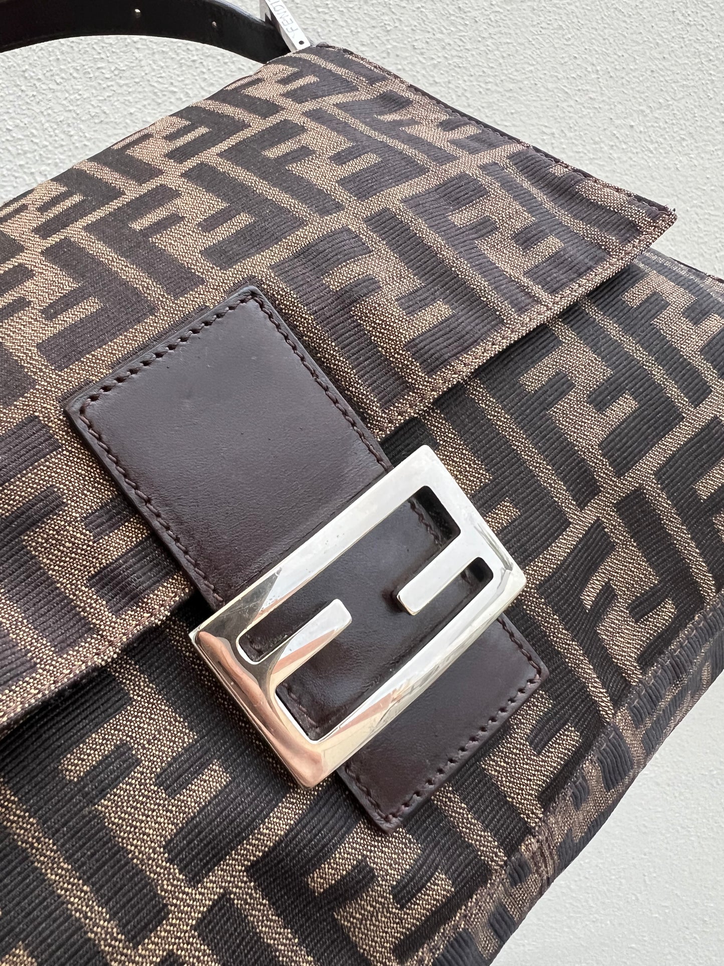 Pre-loved Fendi Vintage Zucca Mamma Handbag