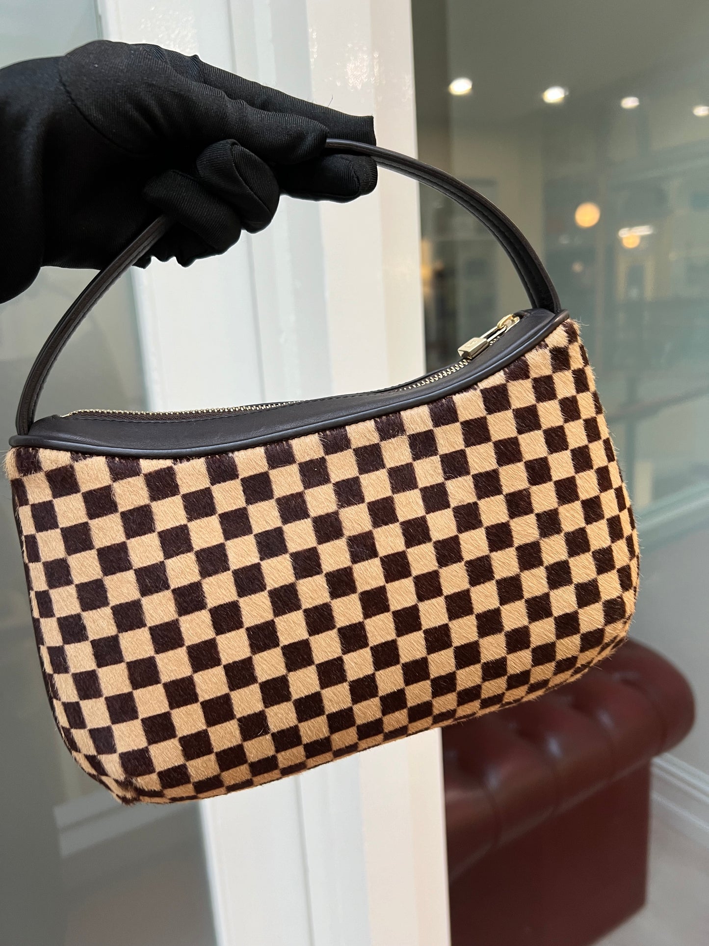 Pre-loved Louis Vuitton Vintage Ponyhair Damier Sauvage Tigre Handbag 2000