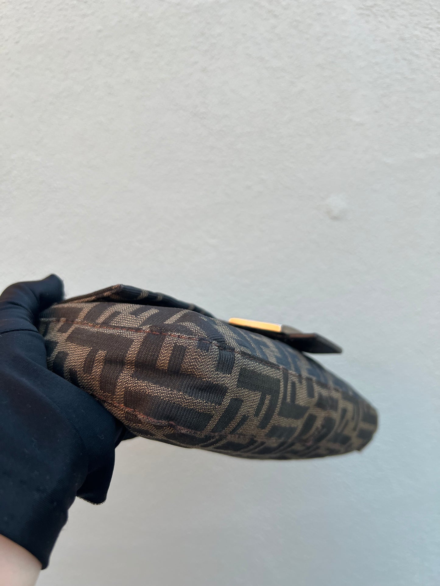 Pre-loved Fendi Vintage Zucca Baguette Handbag