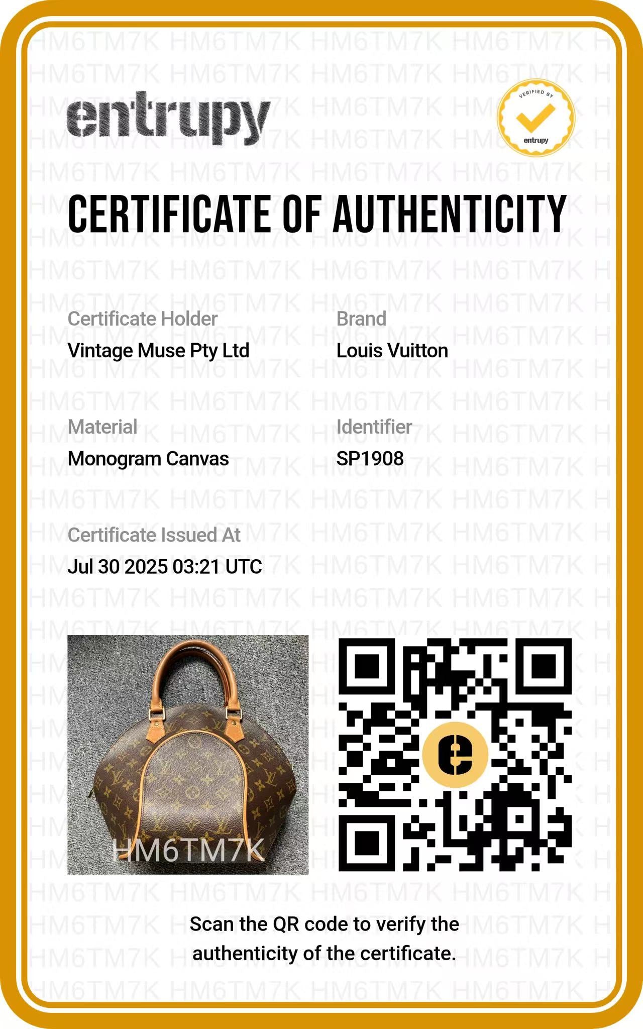 Pre-loved Louis Vuitton Vintage Ellipse PM Monogram Handbag 1998