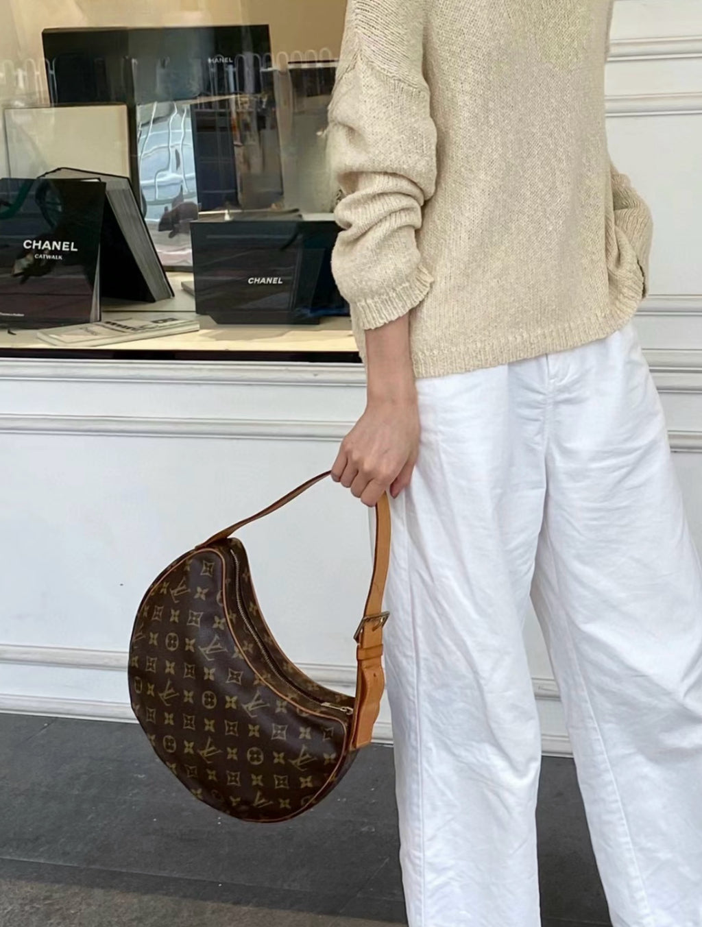 Pre-owned Louis Vuitton Croissant mm Shoulder Bag - Brown 2003
