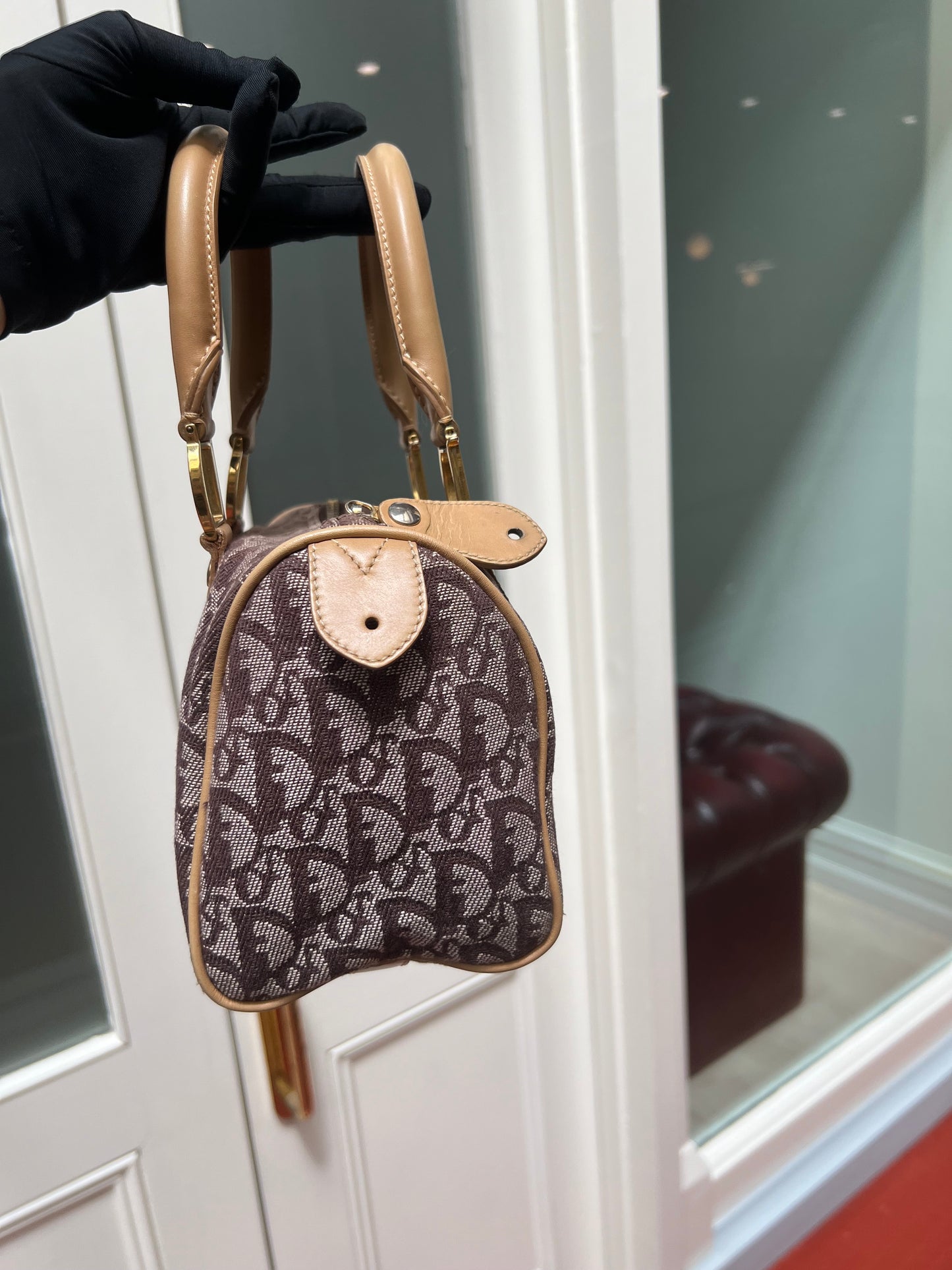 Christian Dior Trotter Boston Cloth Oblique Mini Handbag 2002