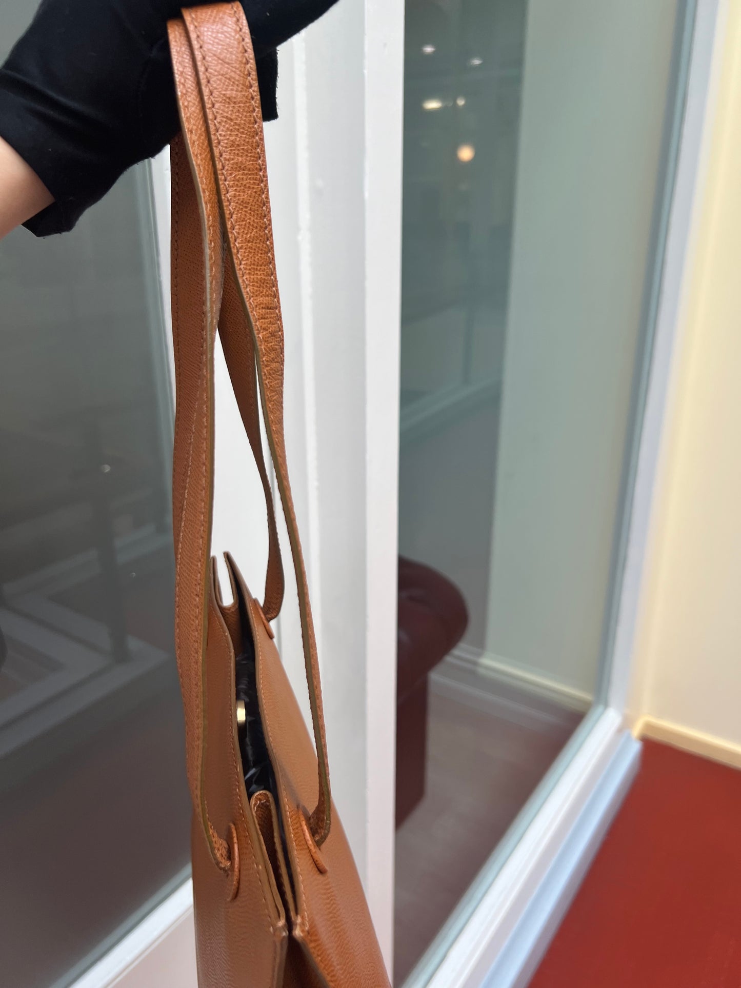 Pre-loved Chanel Caviar Shoulder Tote Bag Caramel
