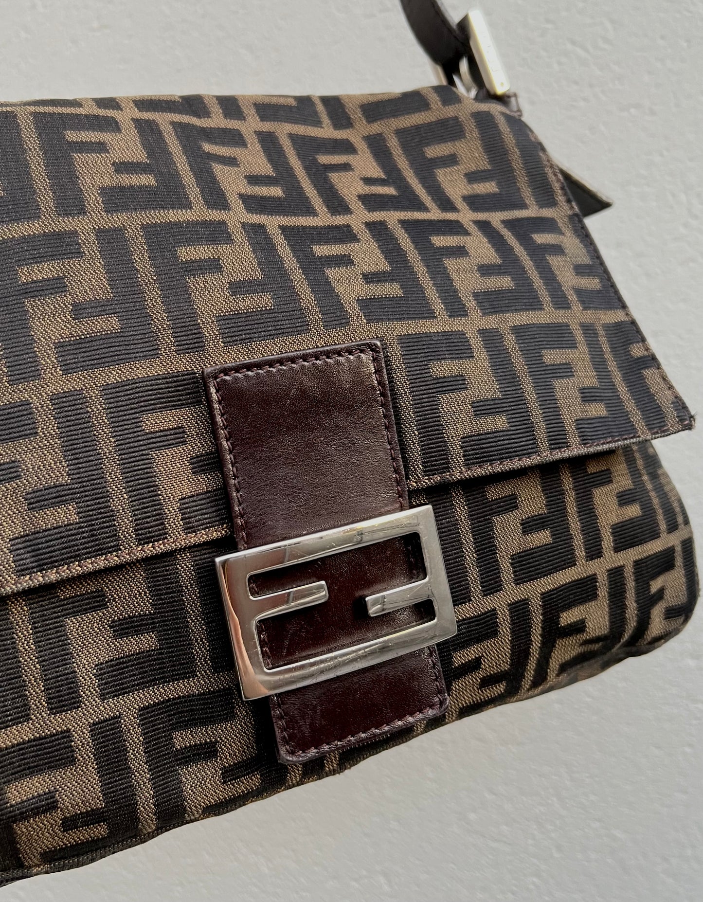 Pre-loved Fendi Vintage Zucca Mamma Handbag