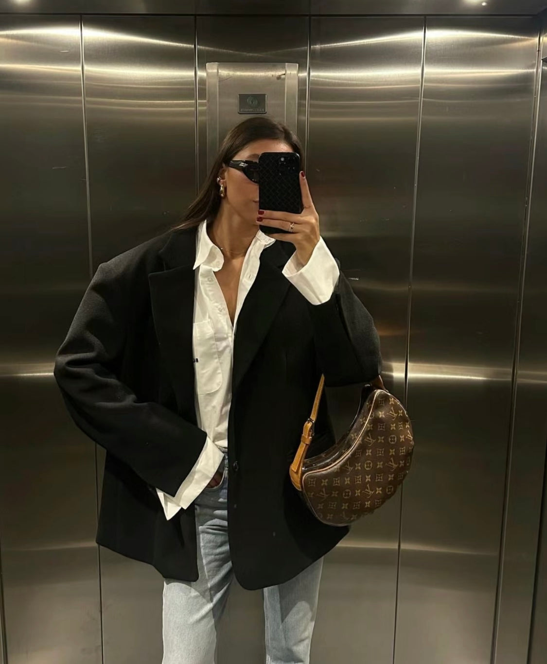 Pre-owned Louis Vuitton Croissant mm Shoulder Bag - Brown 2003
