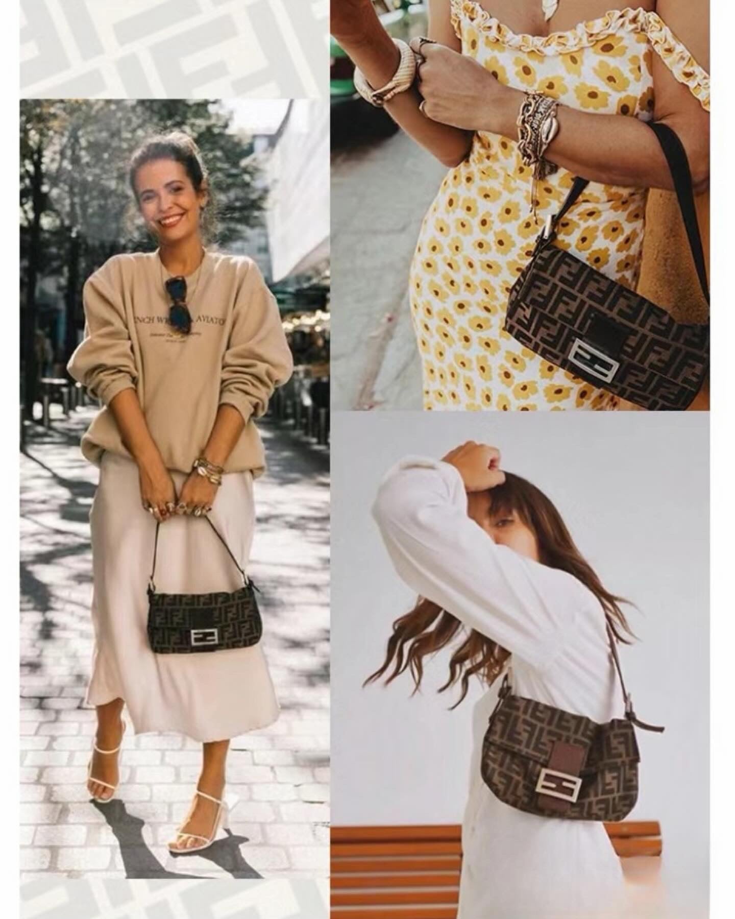 Pre-loved Fendi Vintage Zucca Baguette Handbag