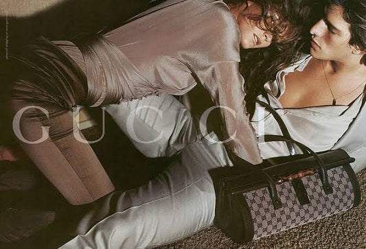 Pre-loved Gucci by Tom Ford Brown Bullet Bag Bamboo Lock Flap S/S 2003