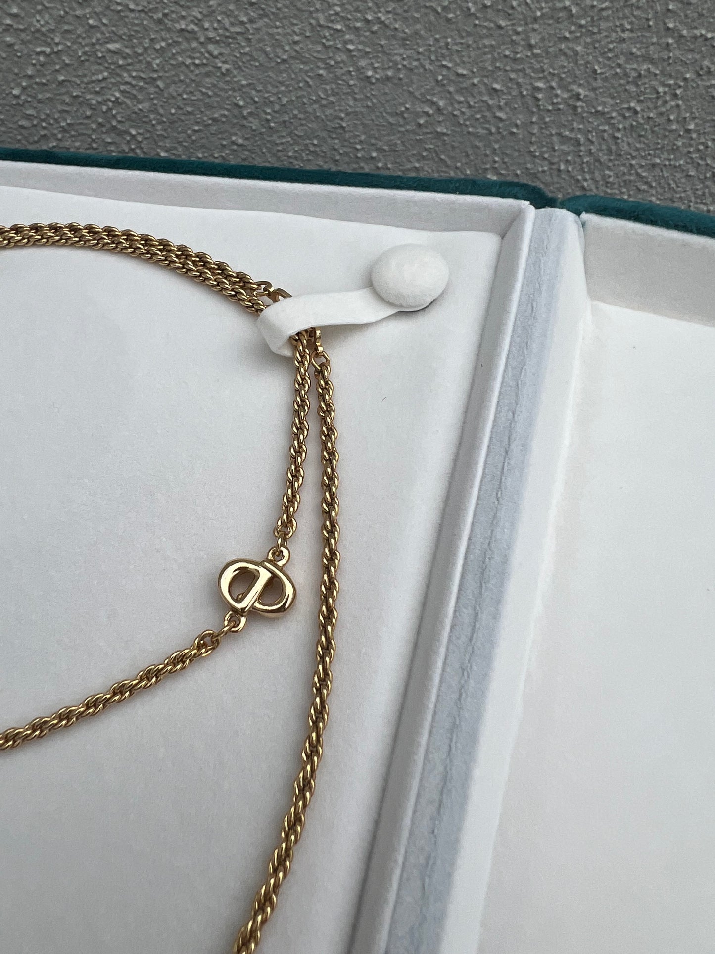 Pre-loved Vintage Dior CD Logo Long Necklace Made In Germany