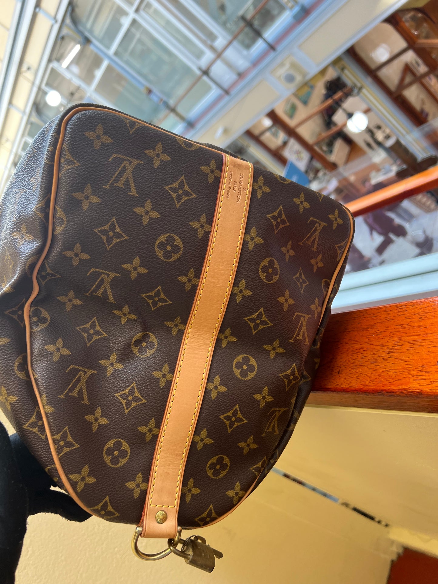 Pre-loved Louis Vuitton Keepall Bandoulière 55 Travel Bag Monogram 2002