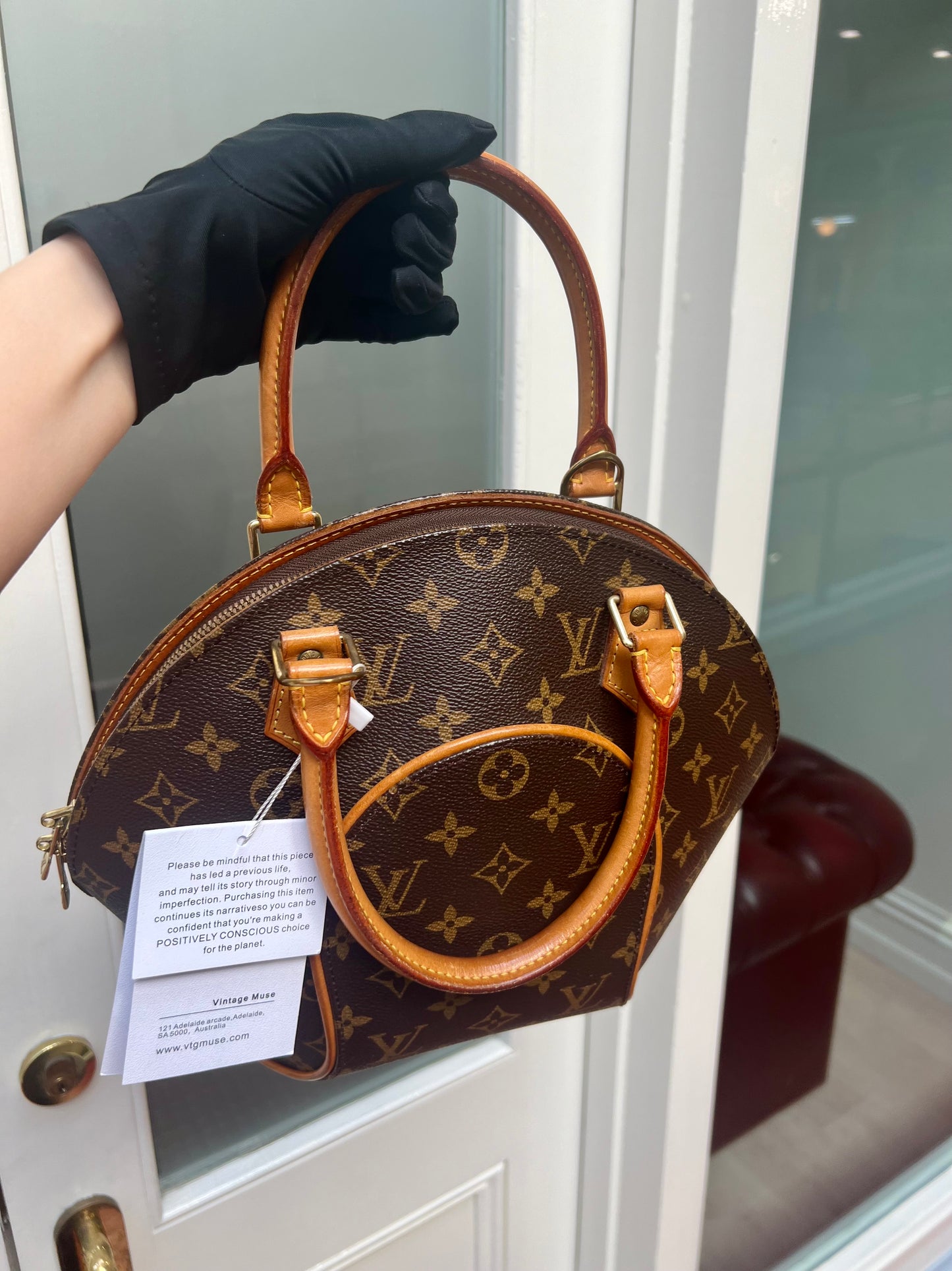 Pre-loved Louis Vuitton Vintage Ellipse Cloth Handbag PM Monogram 1997