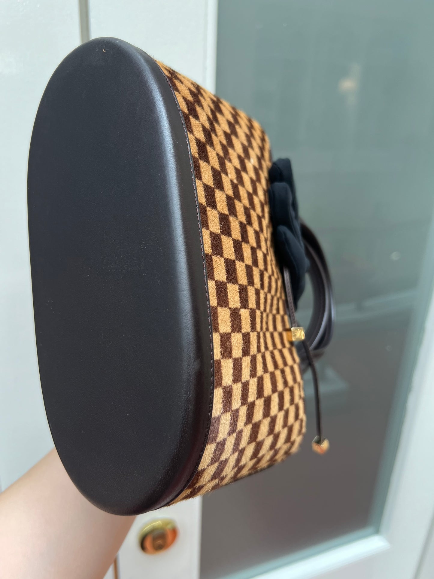 Pre-loved Louis Vuitton Damier Sauvage Impala Pony Hair Hand Bag